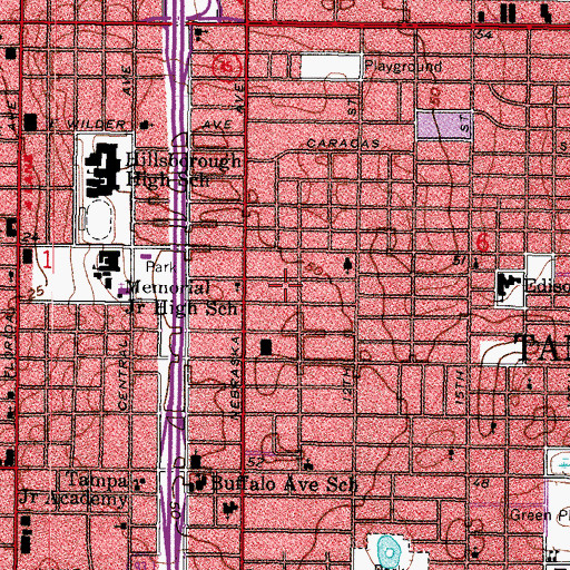 Topographic Map of Sedita, FL