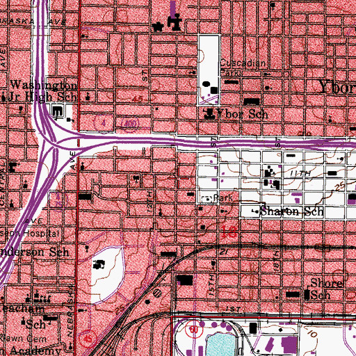 Topographic Map of Seiver, FL