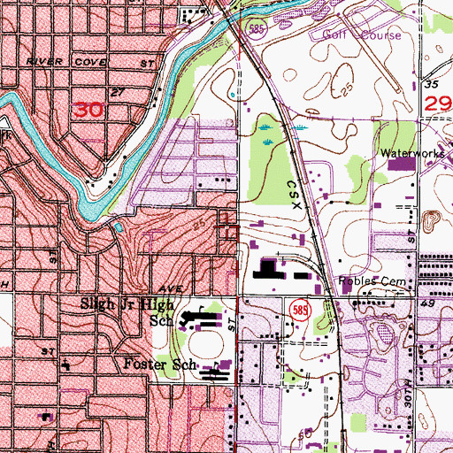 Topographic Map of Seminole Crest, FL
