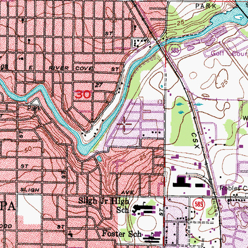 Topographic Map of Seminole Crest Estates, FL