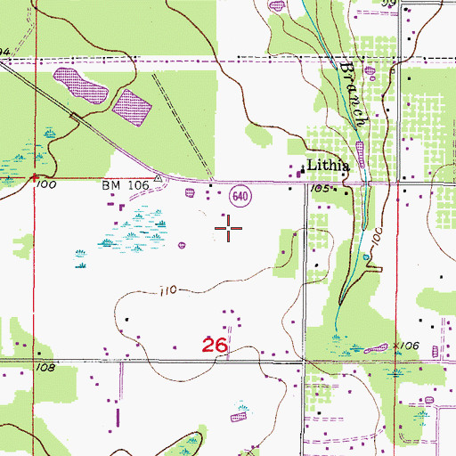 Topographic Map of Serenity Acres, FL