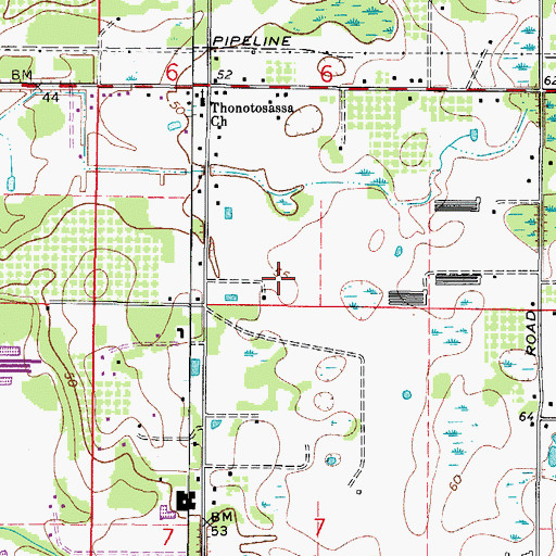 Topographic Map of Sergi, FL