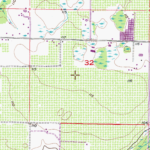 Topographic Map of Seth Country Tracts, FL