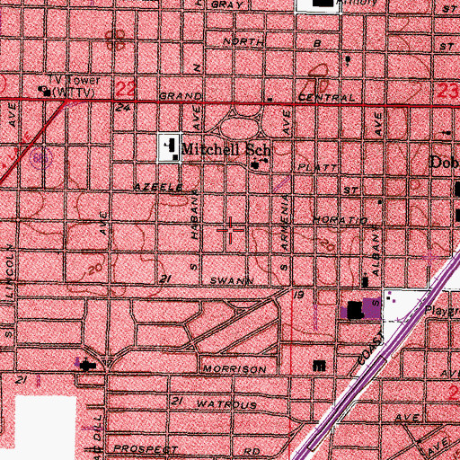 Topographic Map of Seward Place, FL