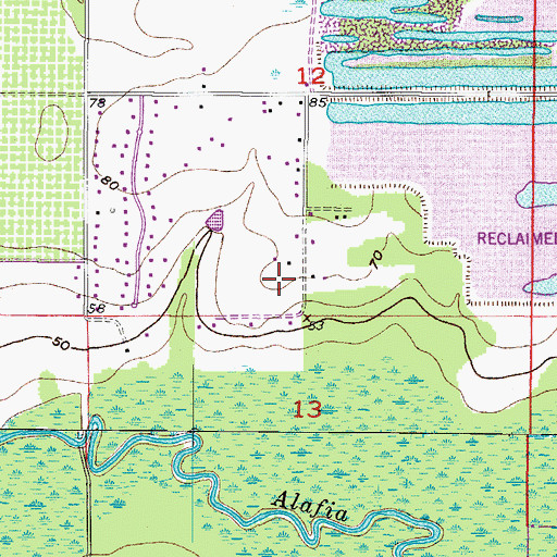 Topographic Map of Sexton Acres, FL