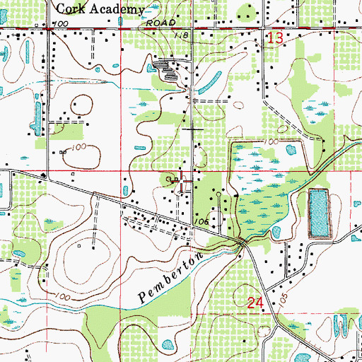 Topographic Map of Shaded Stand, FL