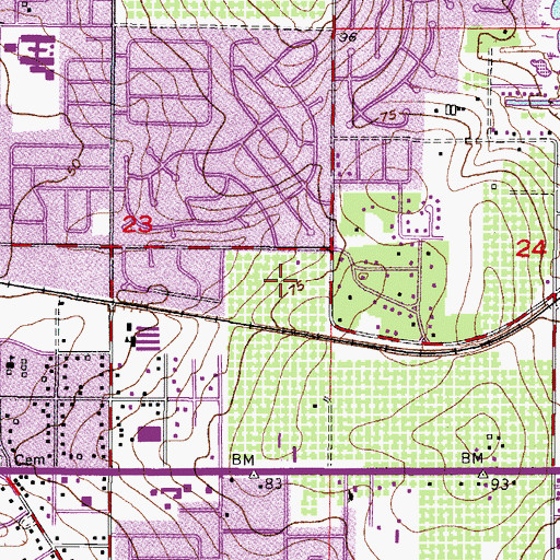 Topographic Map of Shadow Bay, FL