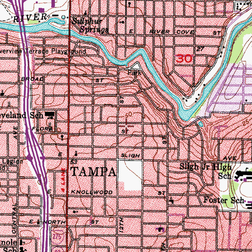 Topographic Map of Shady Nook, FL