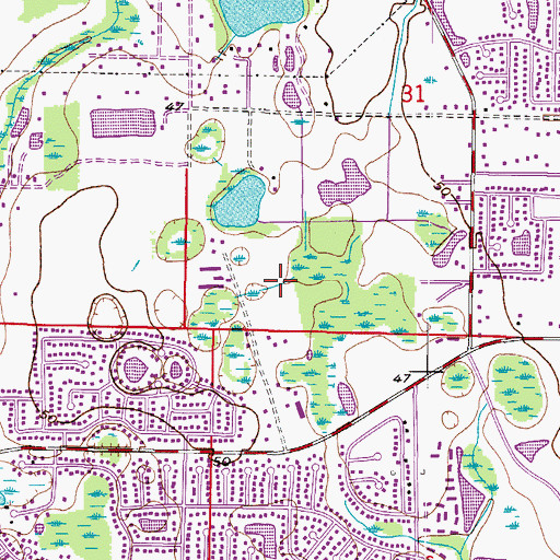 Topographic Map of Shaw Place, FL