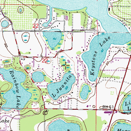 Topographic Map of Shays Crest, FL