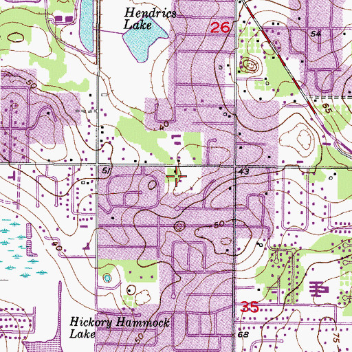 Topographic Map of Sheffield East, FL
