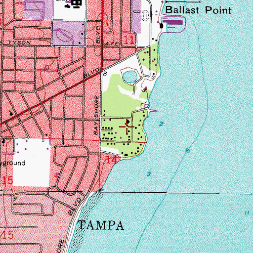 Topographic Map of Shell Point, FL