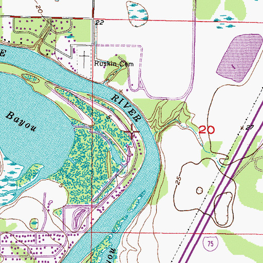 Topographic Map of Sheron Lee Estates, FL