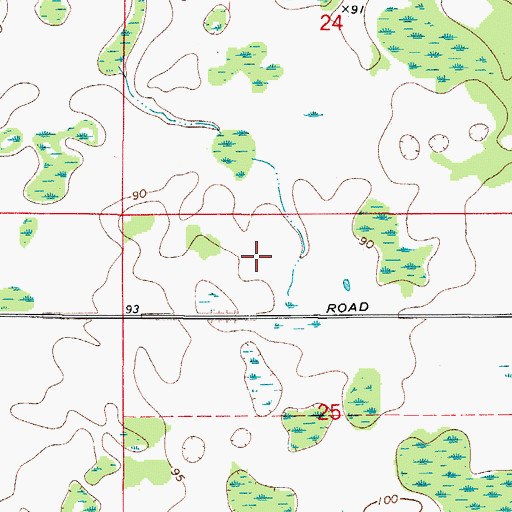 Topographic Map of Sherwood, FL