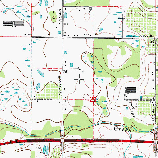 Topographic Map of Shirley Ranch, FL