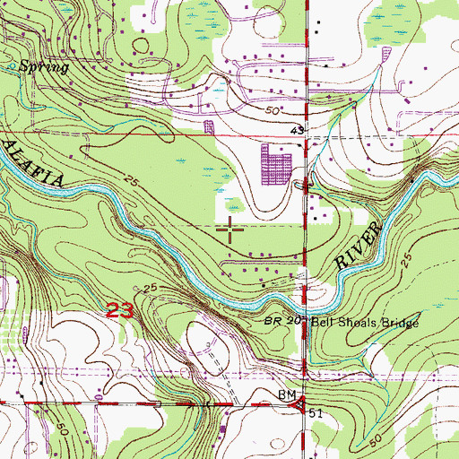 Topographic Map of Shoals, FL