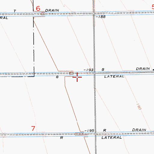 Topographic Map of S Lateral, CA