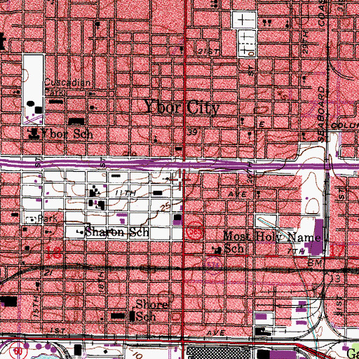 Topographic Map of Siglo Viente, FL