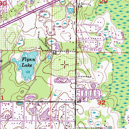 Topographic Map of Silver Forrest, FL