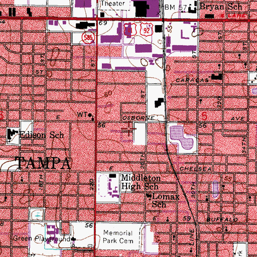 Topographic Map of Silver Moon, FL