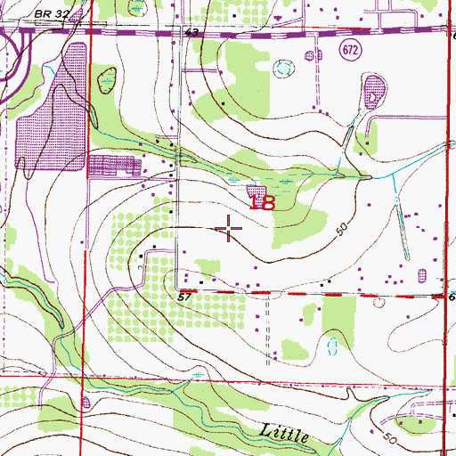 Topographic Map of Simmons Ranch Estates, FL