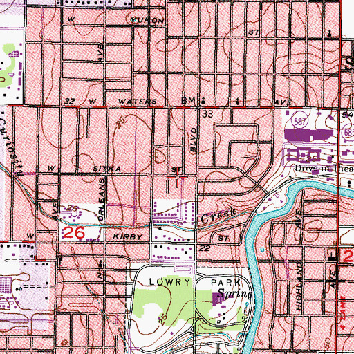 Topographic Map of Sinewood, FL