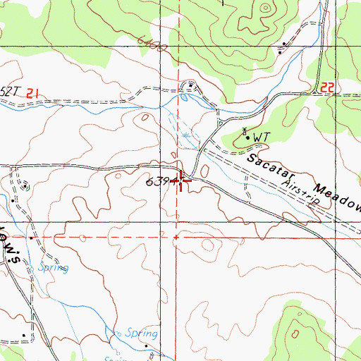 Topographic Map of Sacatar Meadow, CA