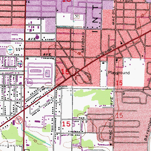Topographic Map of Skinners, FL