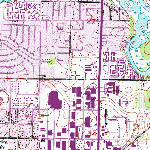 Topographic Map of Sligh Avenue Estates, FL