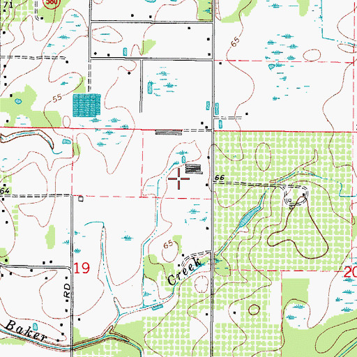 Topographic Map of Somerlott Estates, FL