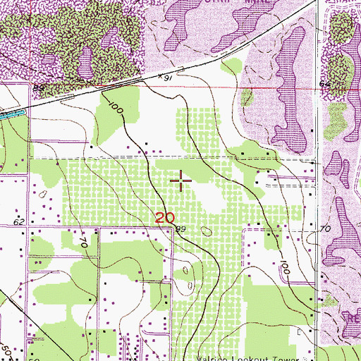 Topographic Map of Somerset, FL