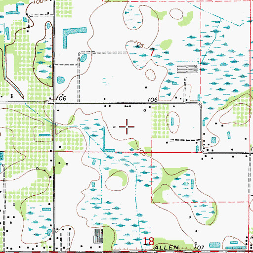 Topographic Map of Sophie Acres, FL