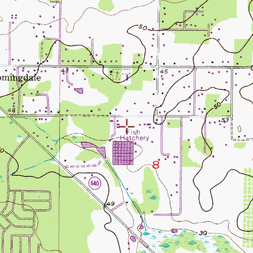 Topographic Map of Sosa Estates, FL