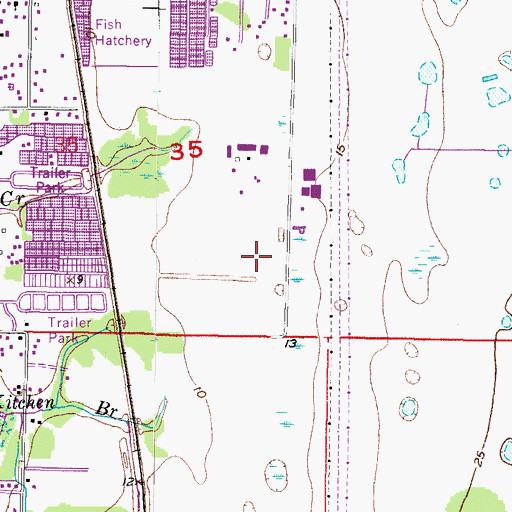 Topographic Map of South Bay Lakes, FL