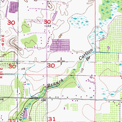 Topographic Map of South County Estates, FL