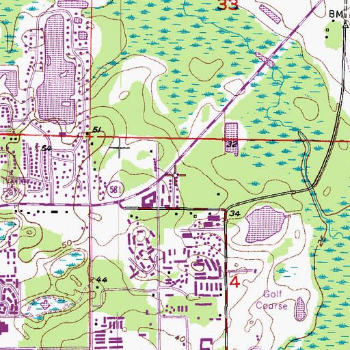 Topographic Map of South Florida Terraces, FL