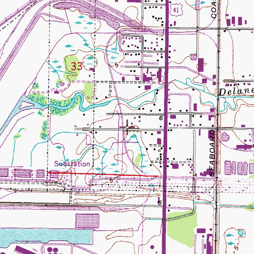 Topographic Map of South Tampa Villa, FL