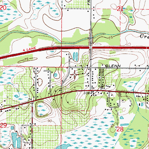 Topographic Map of Sparkman Heights, FL