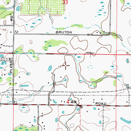 Topographic Map of Spivey Acres, FL