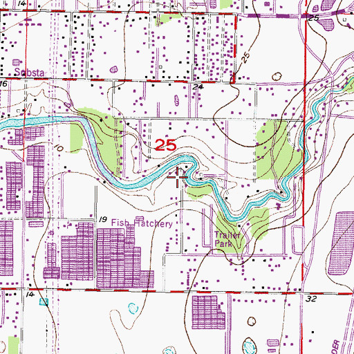Topographic Map of Spivey Road, FL