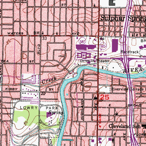 Topographic Map of Springoak, FL
