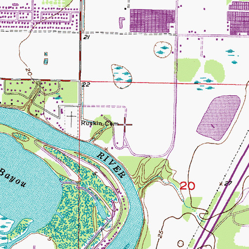 Topographic Map of Spyglass at River Bend, FL