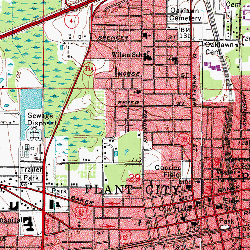 Topographic Map of Stallwood, FL