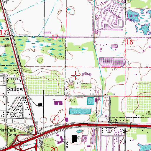 Topographic Map of Stalvey Oaks, FL