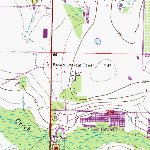 Topographic Map of Stanford Estates, FL