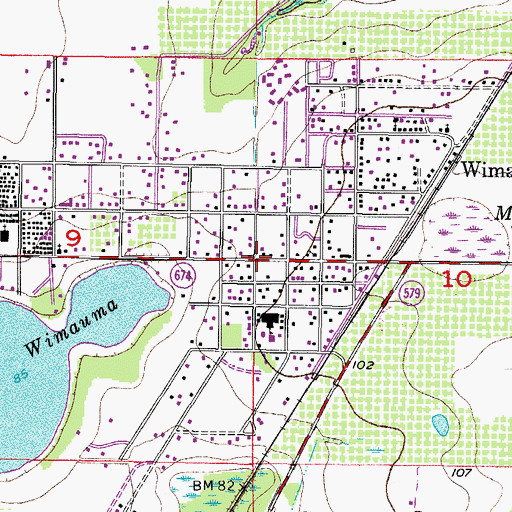Topographic Map of Stansell, FL