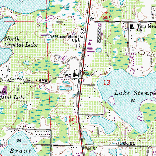 Topographic Map of Stemper Terrace, FL