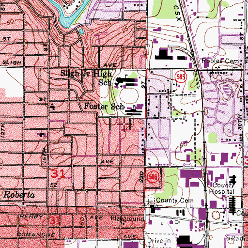 Topographic Map of Stephen Foster Highlands, FL