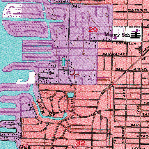 Topographic Map of Stewart, FL