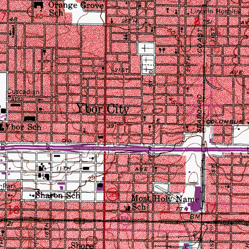 Topographic Map of Stiggins, FL